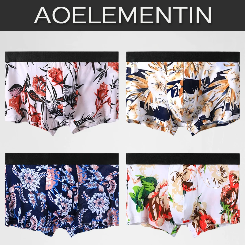 ملابس داخلية للرجال الملاكمين الرجال الحرير الجليد أسفل السراويل الملاكم السراويل الرجال مشروط ملف شخصية ساو الصيف رقيقة تنفس