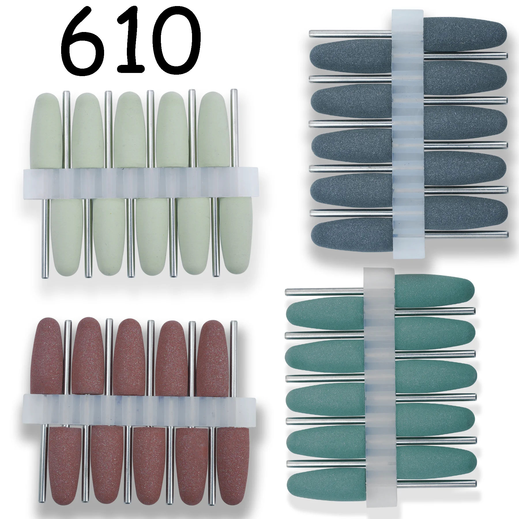 10 Stücke Spitzkopf 7 Farben Gummi Silikon Gummi Nagelbohrer Set Fräser Für Maniküre Alle Für Maniküre Werkzeuge