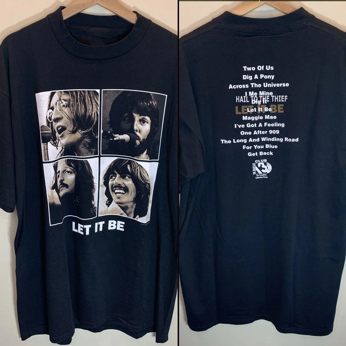 Vintage The Beatles 90s “A Hard Days Night” Cover Album Printed T-Shirt Unisex Short-sleevedstreet Y2K Casual Fashion Clothing