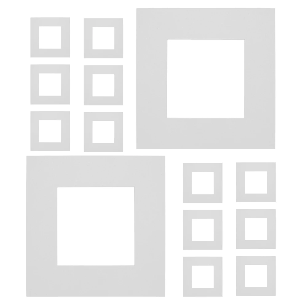 

15pcs White Picture Frame Mats For Photos Artwork Durable Paper Mat Boards Core Frame Inserts Backer Compatible With Standard
