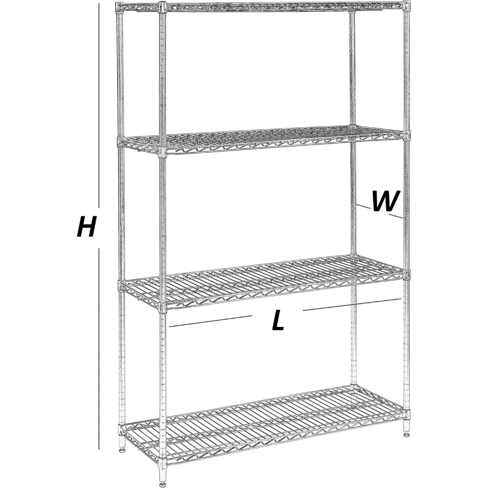 رف تخزين تجاري Nexel Nexelon ذو 5 أرفف مقاوم للصدأ، 24 × 48 × 74، أزرق #6