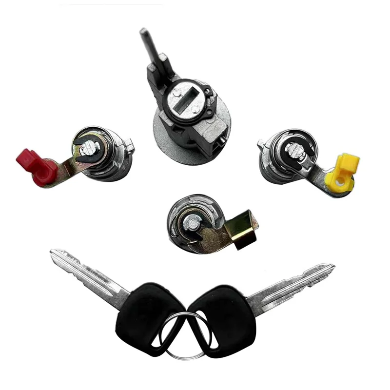 Car Ignition Door Locks & Gas Lock with 2 Keys Cylinder Set for Toyota Pickup Truck 1988 - 1997 69005-35130 69058-60041