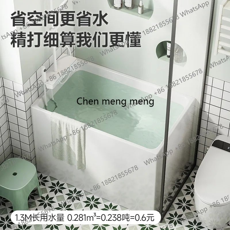 

Small apartment small bathtub household independent bathroom acrylic mini sitting constant temperature sitting cylinder