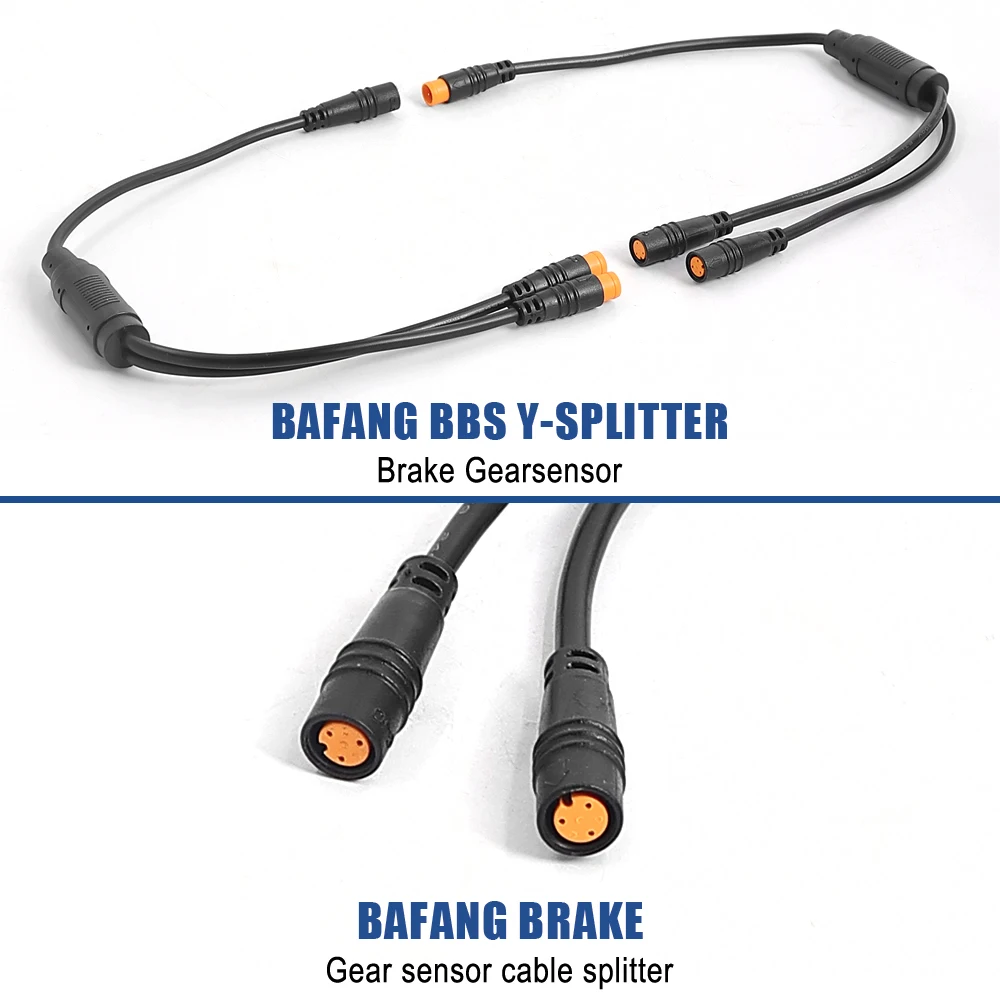 Elektrofahrrad Y-SPLITTER 1T2 Kabel wasserdicht mit 3-poligem Stecker für BAFANG BBS01B BBS02B BBSHD Sensorbremse Elektrofahrrad – Detail 4