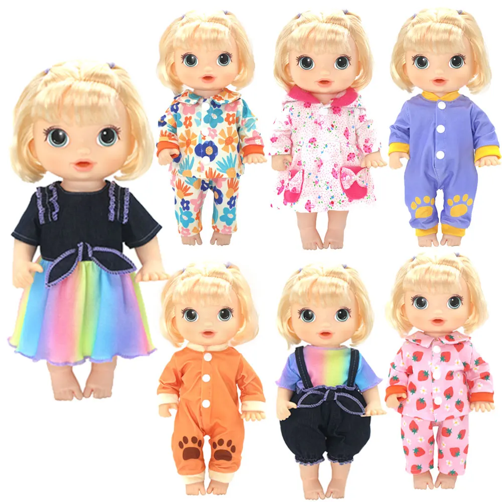 2023 new  Doll clothes dress  for 12 Inch 30CM  baby alive Toys Crawling Doll accessories.