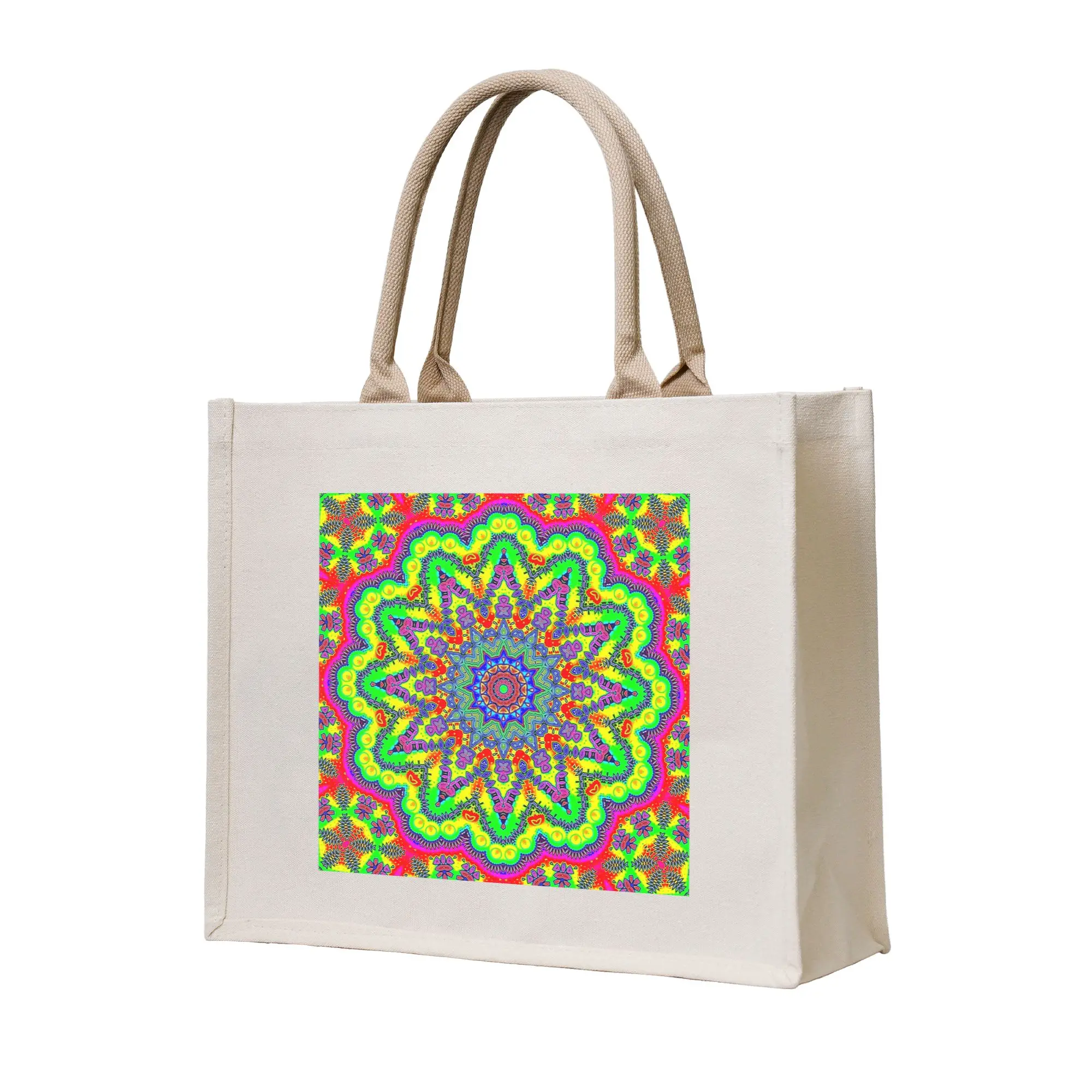 

Психоделические сумки для покупок в стиле LSD Art, холщовая сумка-тоут, складная сумка-тоут для женщин, дорожная сумка через плечо