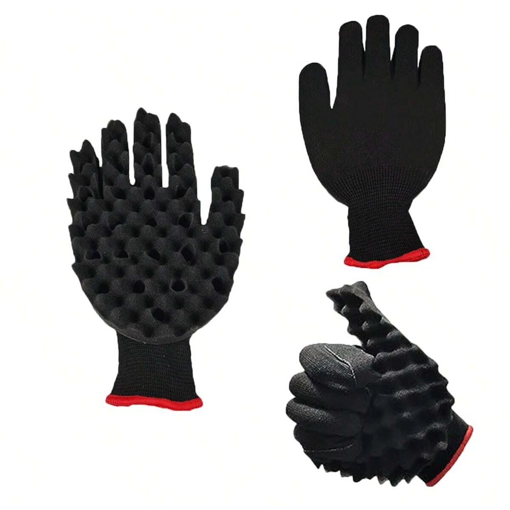 1pc Men's Comb Sponge Glove Braid African Style Fork Comb Curl Foam Salon Hairdressing Tool