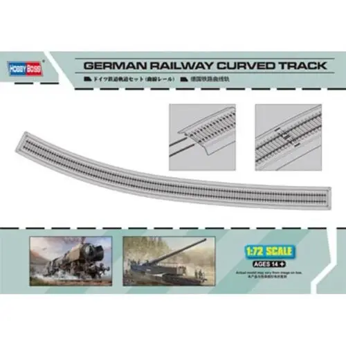 Hobby Boss 82910 1/72 Scale German Railway Curved Track Static Kit Plastic Train TH06138-SMT6