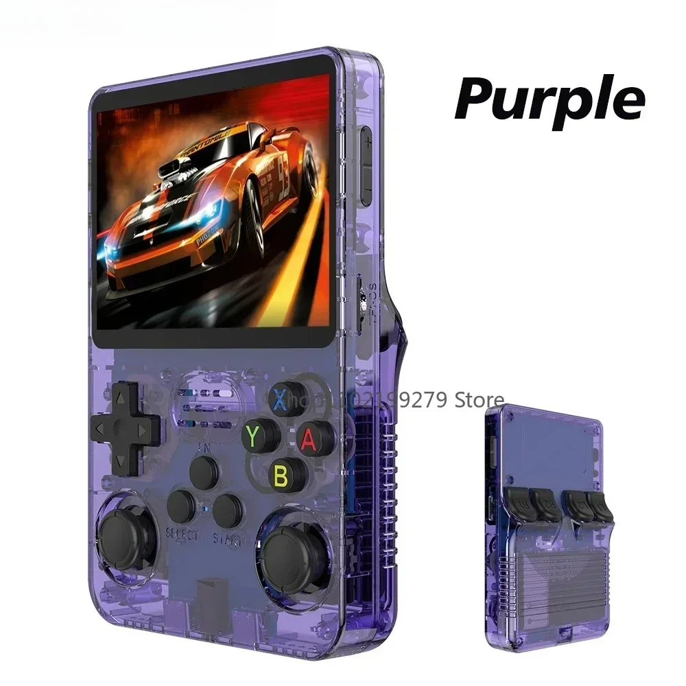 128G R36S ريترو وحدة تحكم ألعاب فيديو محمولة نظام لينكس 3.5 بوصة IPS شاشة R35s Pro مشغل فيديو جيب محمول 64 جيجابايت ألعاب
