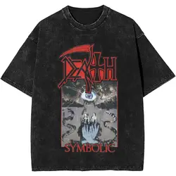 Summer Symbolic Album Death Metal Band Washed T Shirts Merch Oversize T-Shirt for Men Women Tee Shirt