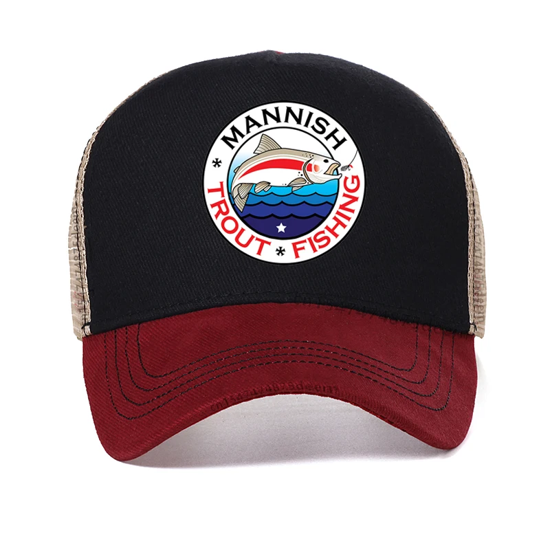

Love Brook Trout Fishing 3D All Over Printed Men Baseball Cap Summer Harajuku Casual sunbonnet Adjustable summer Mesh hats