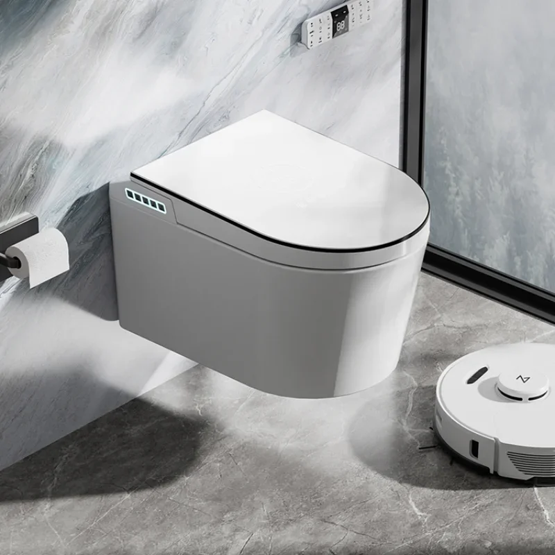 Smart toilet wall hanging wall embedded hidden water tank foam shield automatic small apartment toilet