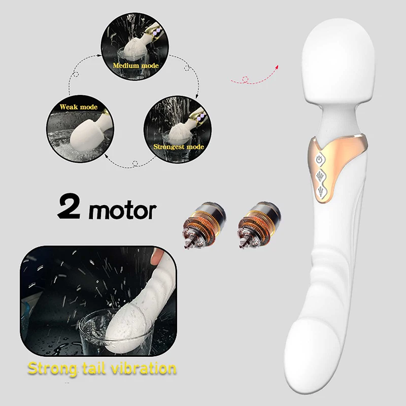 Powerful AV Vibrator Dildos Magic Wand for Women 10 Modes Clitoris Stimulator G Spot Vagina Massager Adult Sex Toys for Woman