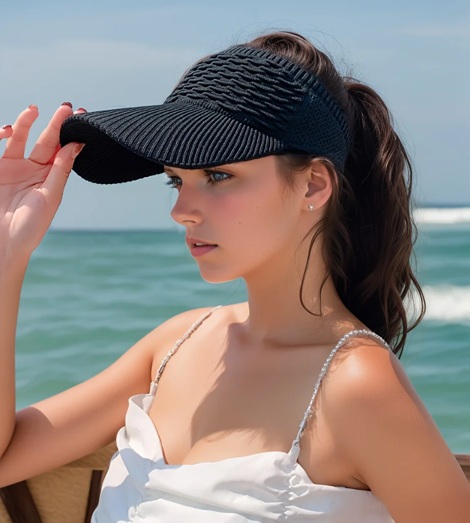 1 PC Women's Crinkle Foldable Sun Hat,Casual Stretch Packable Bucket Hat,Breathable Wide Brim Summer Hat