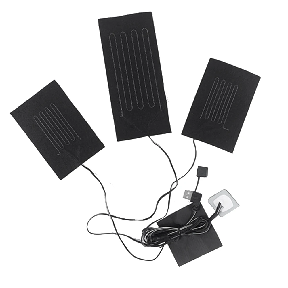 USB Warm Paste Pads Fast-Heating Carbon Fiber Heating Pad Safe Heating Warmer Pad for Vest One Drag Three Heating Pad