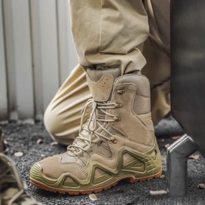 

Men Tactical Boots Outdoor Climbing Hunting Boots Desert Training Boot Non-slip Hiking Boots for Men High-top Sneakers Botas2025