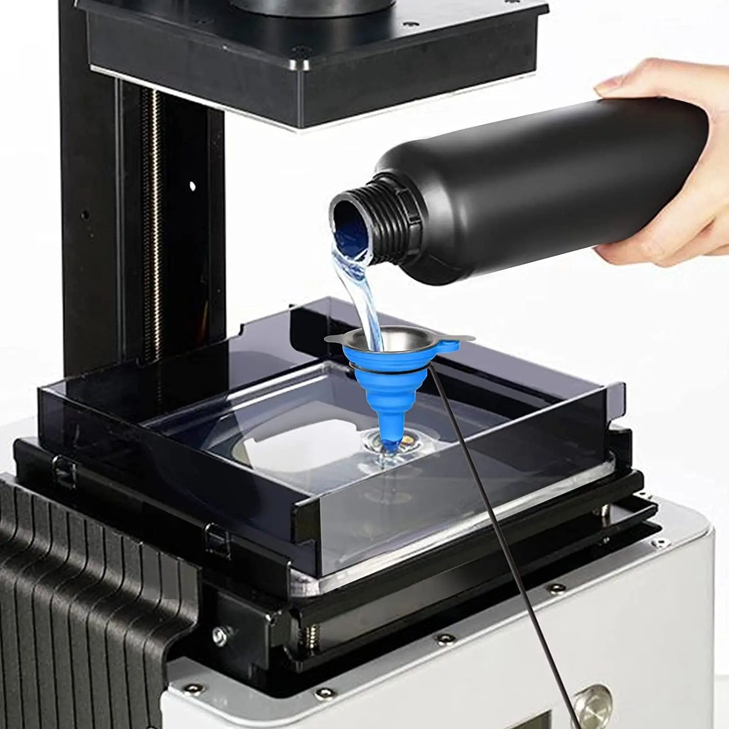 3D Printer Hars Filter Siliconen Trechter Zeef + Rvs Filter Trechter Voor 3D Printer Accessoires