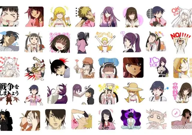 40pcs Bakemonogatari 2-3cm diy cute Sticker