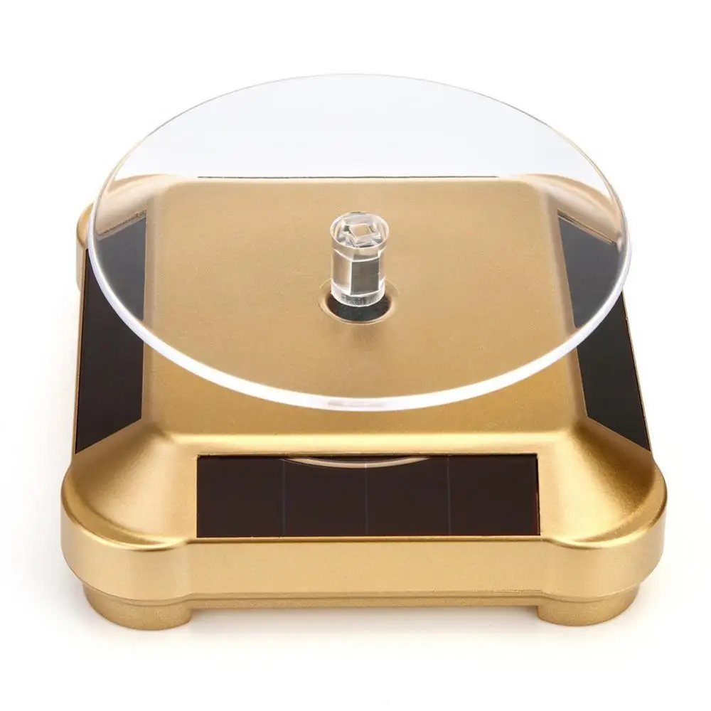 Necklace Bracelet Watch Display Solar Showcase Auto Rotating Turntable Stand Jewelry Display Holder Jewelry Accessories