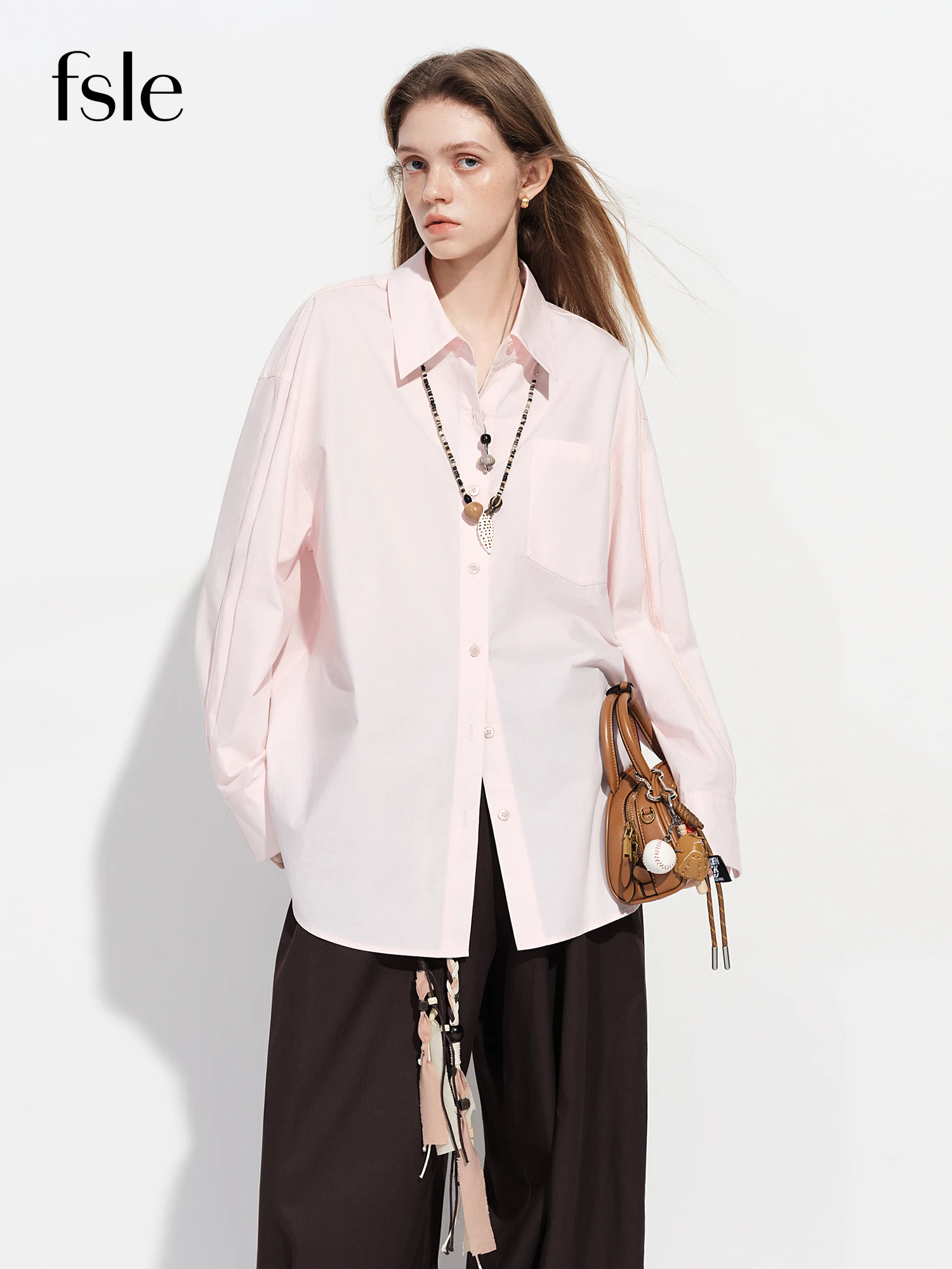 Premium Women's French Cotton Oversized Long Sleeve Shirt