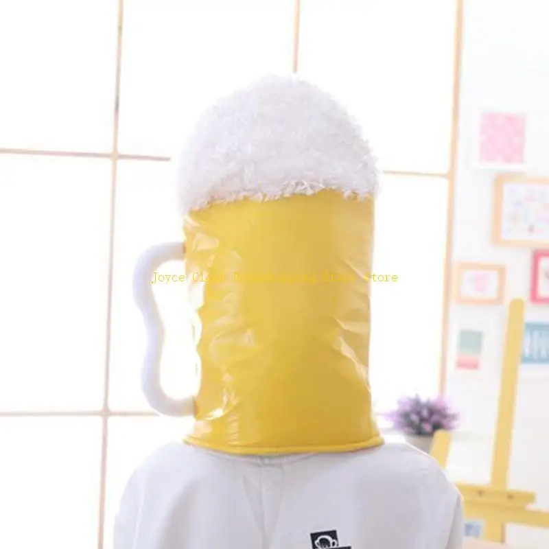 للإبداع الياباني مضحك كأس الأرز البيرة الصفراء أفخم قبعة لعبة الكرتون كامل القبعات قبعة تأثيري حلي حفلة صور برو 10CD #4