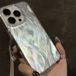 Custodie per telefoni placcatura laser argento di lusso Glitter per Xiaomi Redmi 9A 13C 9C A3 NOTE8 10C 12C A1 custodia nuova semplice Cover alla moda