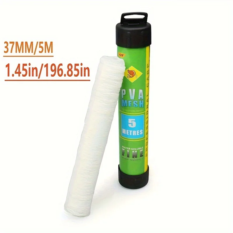 1PC 5M Angeln Feeder PVA Wasser Auflösen Schmale Mesh Rohr Net Karpfen Lockt Refill Plunger Bar Tackle Karpfen angeln Feeder – Detail 7