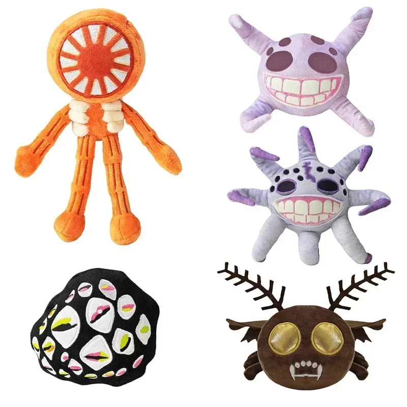 PORTOS-Brinquedos de pelúcia para crianças, 2 portas, chão, monstro, jogo de terror, recheado, presentes de Halloween, jogo, fãs, Natal, nascimento, 2