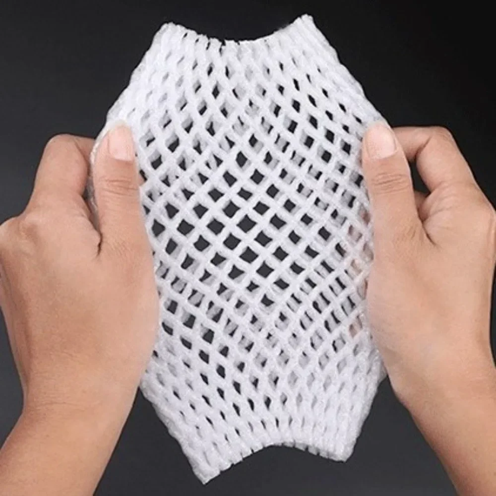 Approx. 370pcs Transport Packaging Fruit Protect Mesh Sleeve Shockproof Cushioning Vegetable Protect Mesh Sleeve 14*7cm