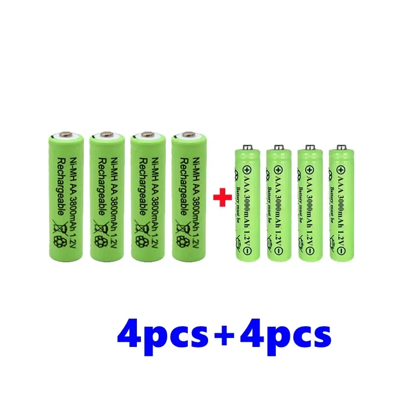 Akumulator AA+ AAA 1,2 V, 3800 mAh / 3000 mAh, Nimh, pour jouets, horloges itp., opakowanie à vendor