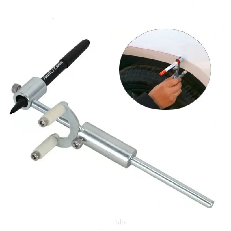 Car Wheel Eyebrow Parallel Scriber Sheet Metal Dent Repair Tool Stainless Steel Material 0-20cm Adjustable Portable And Durable