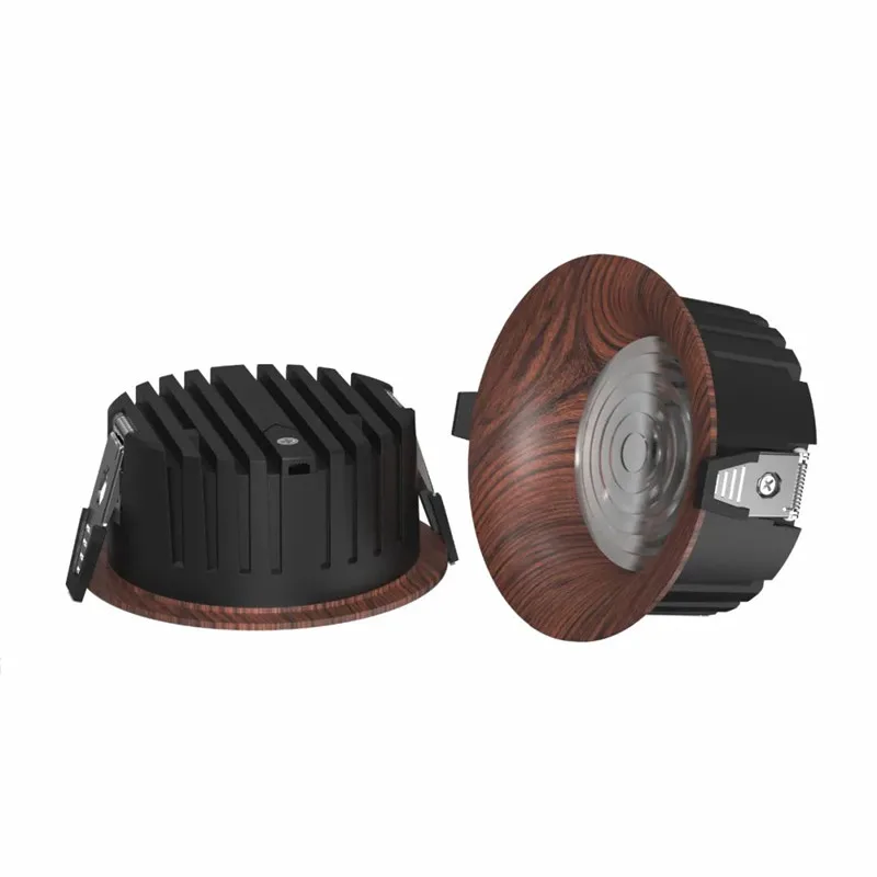 

Светодиодный подвесной светильник из орехового дерева в стиле ретро, встроенный антибликовый потолочный светильник, SMD для гостиной, отеля, виллы 10W12W15W18W 110 В/220 В