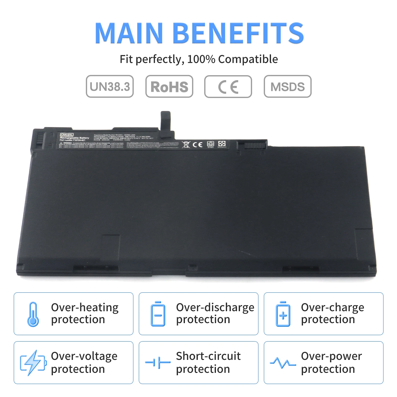 SHUOZB CM03XL بطارية الكمبيوتر المحمول ل Hp EliteBook 840 845 850 740 745 750 G1 G2 سلسلة HSTNN-DB4Q HSTNN-LB4R HSTNN-L11C 716724-171