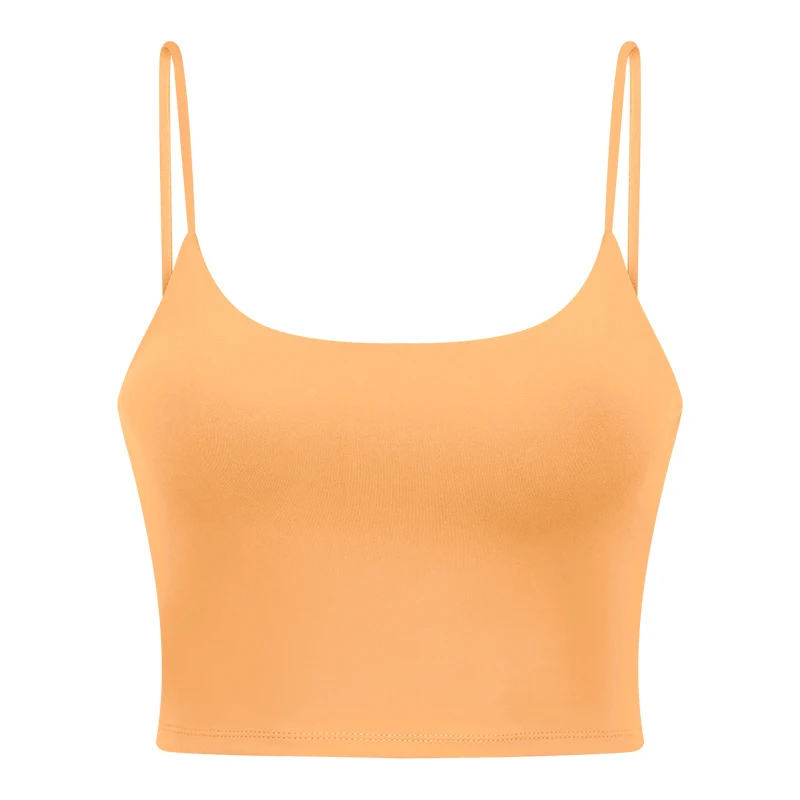 Sujetador deportivo con espalda cruzada en forma de U para mujer, Top de Fitness, gimnasio, Yoga, entrenamiento atlético, Jog suave con almohadilla para el pecho, Color sólido