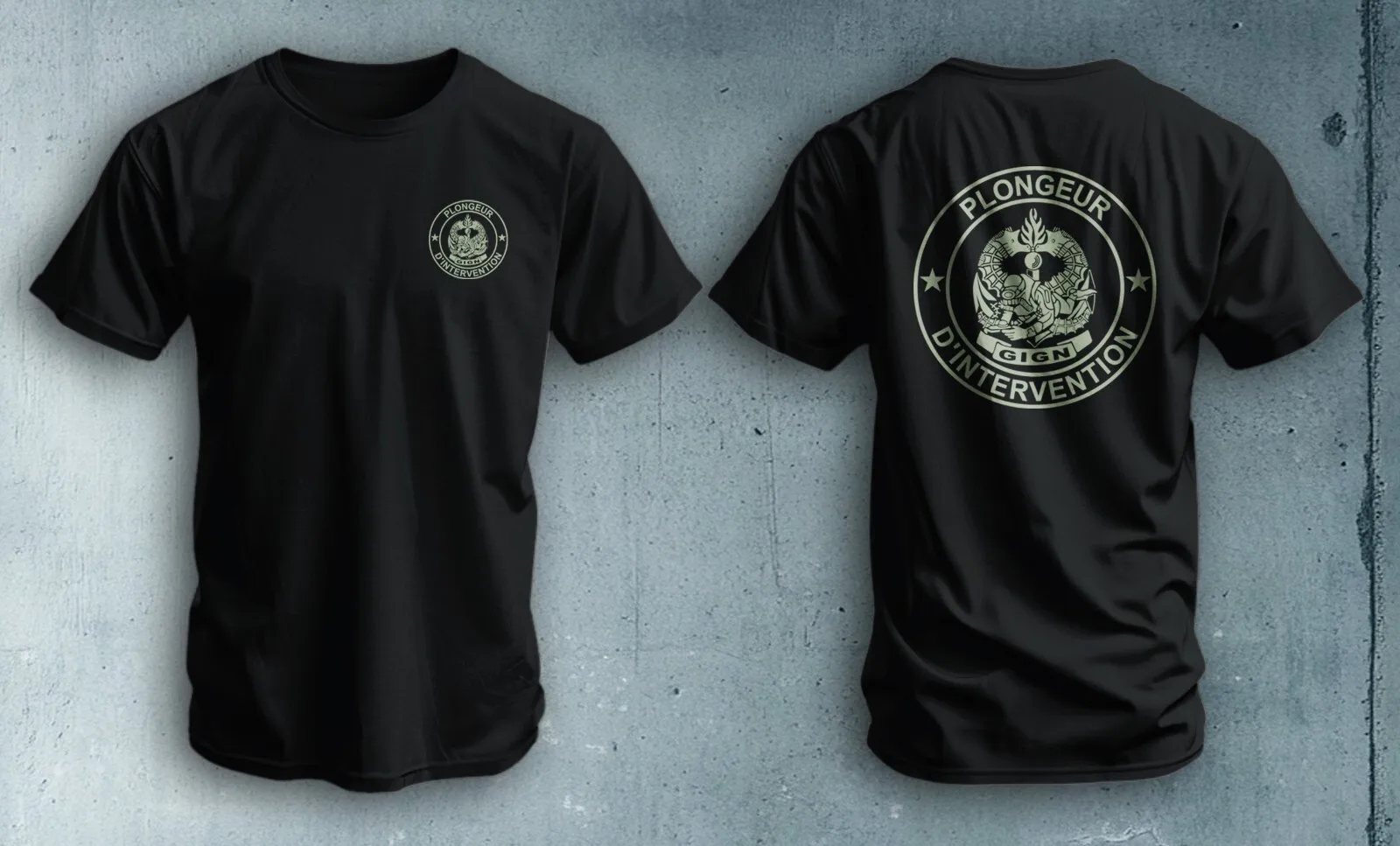 France Gendarmerie Special Forces GIGN Diver Combat Swimmer T-Shirt Short Sleeve Casual 100% Cotton Shirt view 3