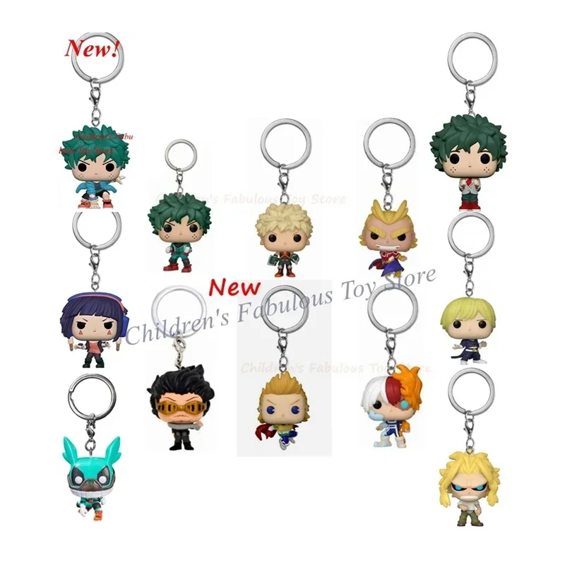 NEW FUNKO Pocket My Hero Academia Dabi Eraserhead BAKUGO PVC DEKU All Might Mirio Keychain Action Figure Model toys for children