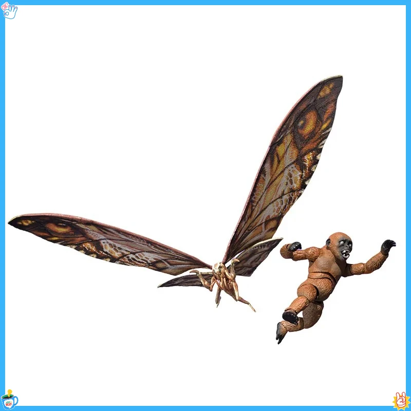 Bandai genuino SHM Godzilla Vs Kong: el nuevo imperio Suko y MOTHRA (2024) figura de acción de juguete