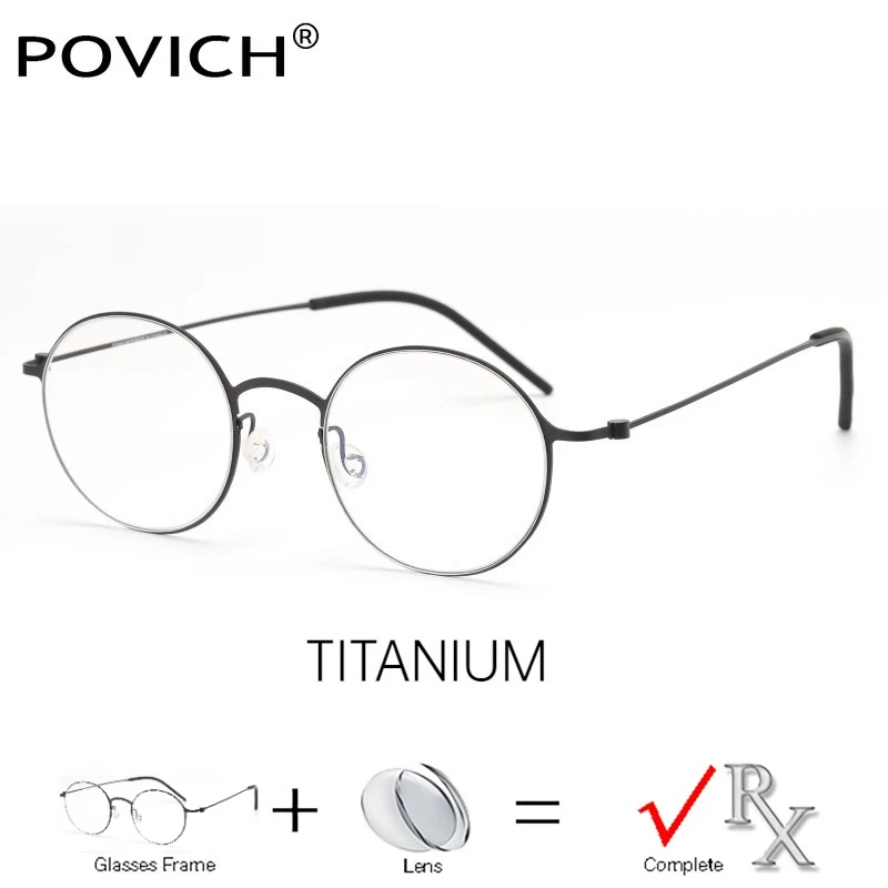 

New Screwless Oval Design Eyewear Men Prescription Glasses Pure Titanium Myopia Reading Clear Recipe Lenses Ocular Eyewear
