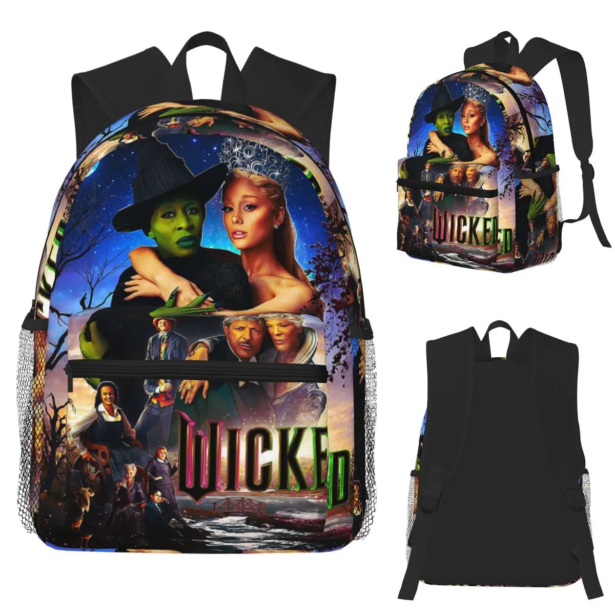

Тональный студенческий рюкзак Wicked Elphaba и Glinda, школьная сумка, походный дорожный рюкзак для мальчиков и девочек, модная сумка для книг, сумки на плечо