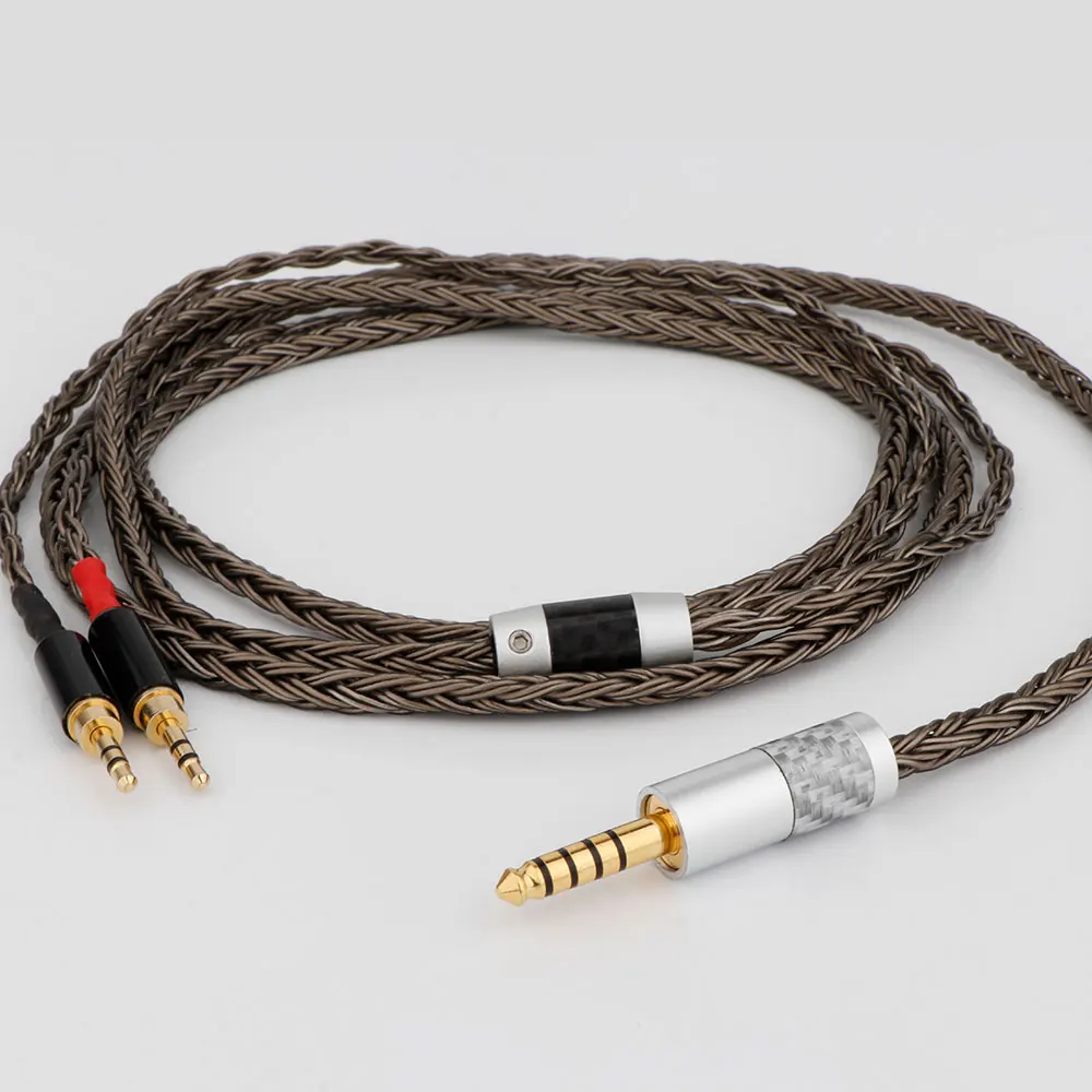 Hifiman Sundara he400i he400s he560 2x3.5mm用の16コア7noccハンドヘルドヘッドフォンアップグレードコードケーブル