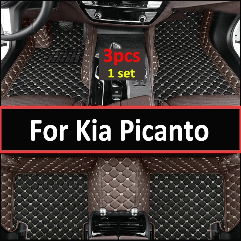 

Car Mats Floor For Kia Picanto Morning Grand Eko Taxi JA 2017~2022 Waterproof Leather Mat Tapis Voiture Accessories