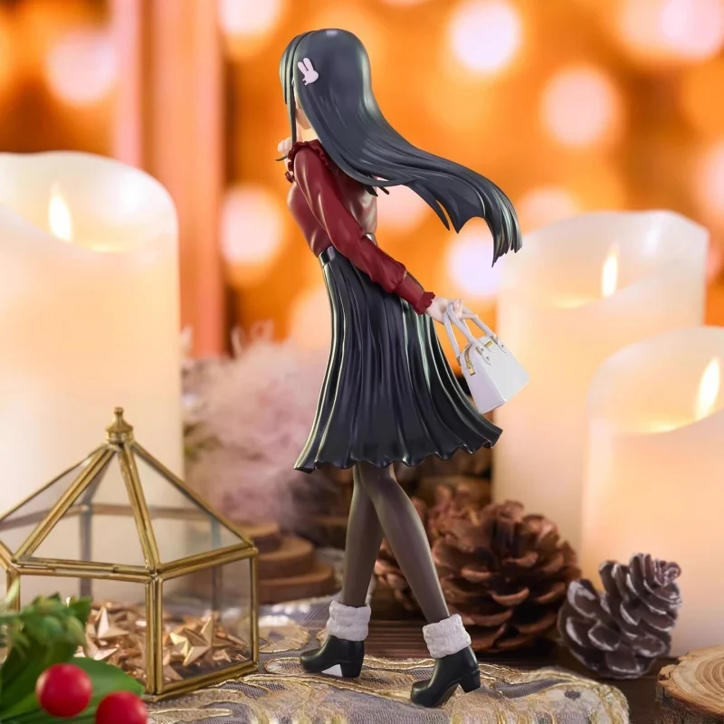 Echt Furyu Trio-Try-It Schurk Droomt Niet Van Bunny Girl Anime Figuur Sakurajima Mai Winter kleding Desktop Model Speelgoed Gift