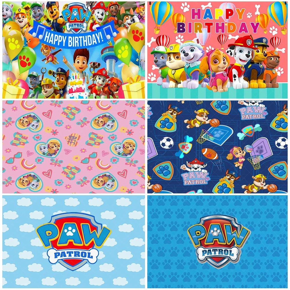 

PAW Patrol Birthday Party Decoration Cartoon Cute Dog Backdrop Kid Room Decor Baby Shower Supplies Child Favor Gifts Background