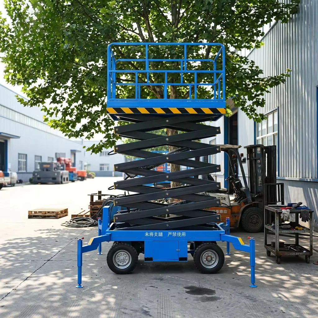 Mobile Scissor Lift Platform 500kg 1000kg 2000kg Load Capacity Hydraulic Man for Aerial Work Indoor Outdoor Maintenance