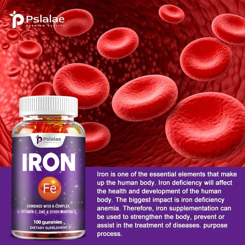 Iron Multivitamin Supplement - Contains Vitamins C, A, B and Zinc, Vegan Supplement