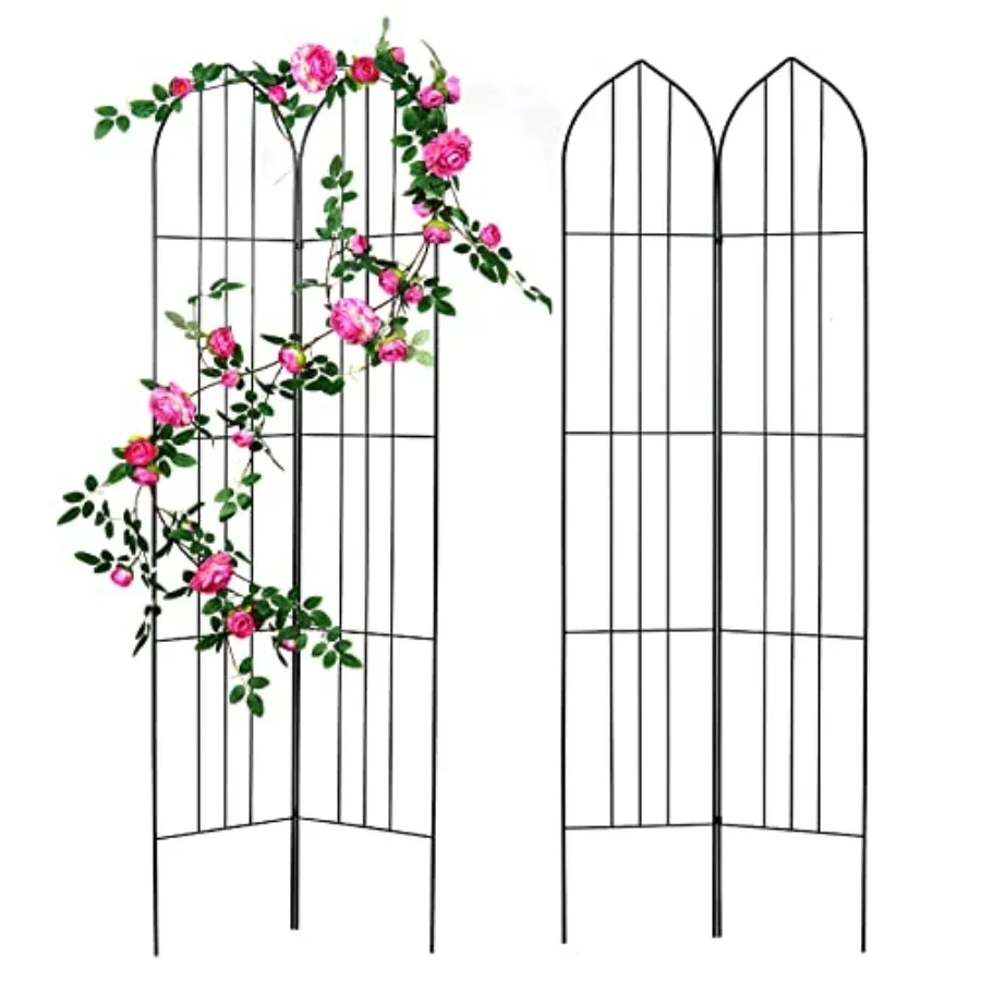 

2 Pack Garden Trellis for Vines and Climbing Plants Outdoor, Iron Wire Lattices Grid Panels for Potted Climbing Pergola Cucumbe