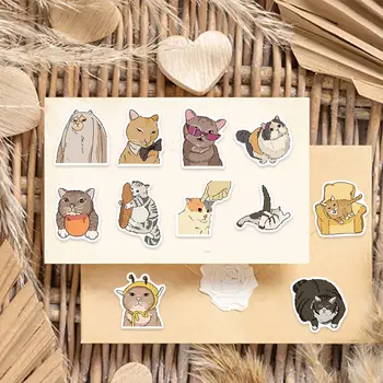 50張可愛有趣的貓王裝飾貼紙,可用於DIY行李箱、筆記本、水杯、手工剪貼簿等。 12 最佳銷售 滑稽的貼紙 - №4