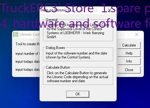 TruckEPC3 Liebherr Liccon 1 & 2 Day Code Calculator for Service Level 1, 2, 3