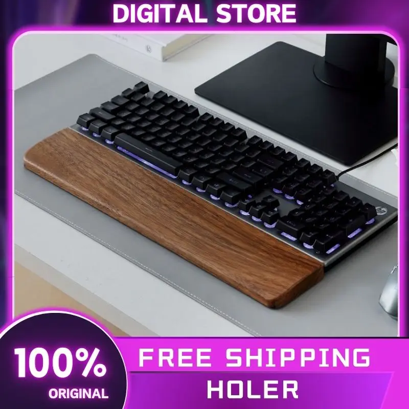 

Solid Wood Keyboard Custom Palm Pad Mechanical Keyboard Ergonomic Wrist Rest Pad 87/98/104/108 Key Suitable for Multiple Sizes