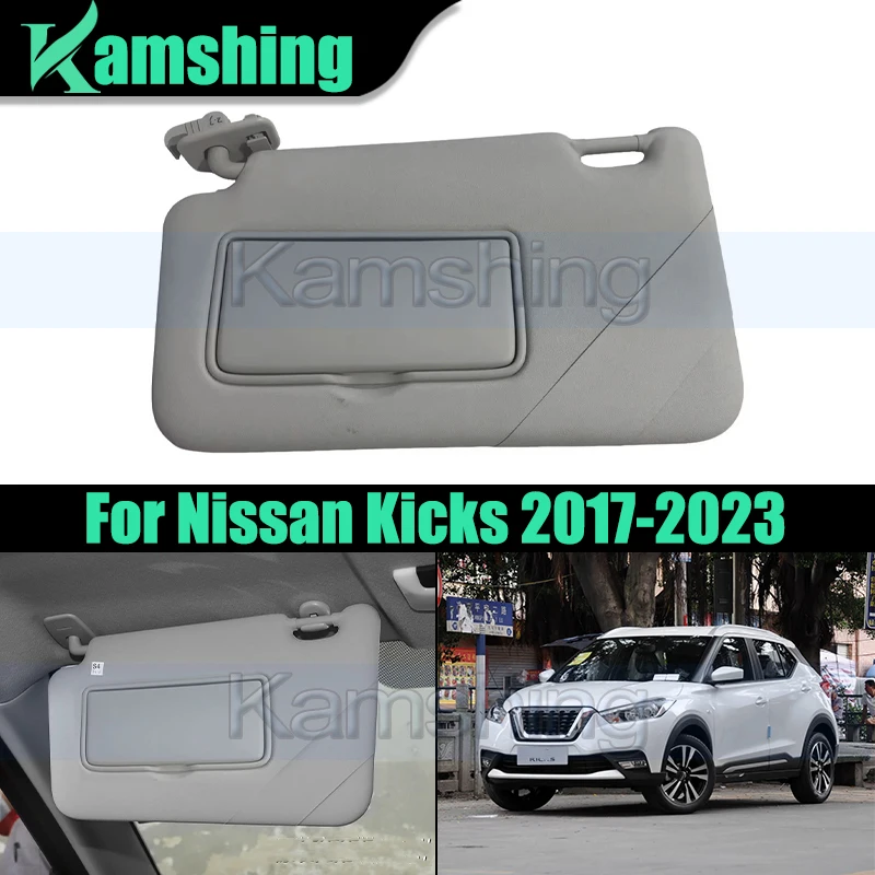 

1 шт., автомобильный внутренний солнцезащитный козырек для Nissan Kicks 2017-2023, левая сторона, солнцезащитный козырек, передний солнцезащитный козырек от солнца
